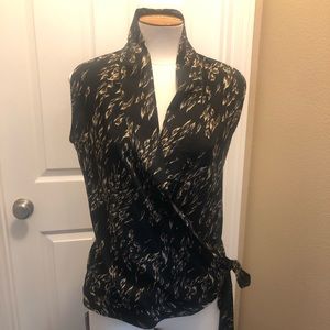 Banana Republic Sleeveless Wrap Blouse